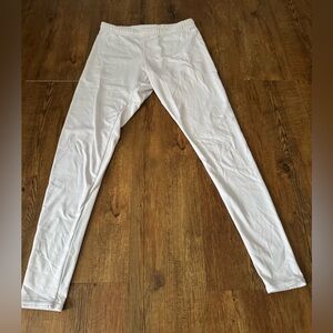 White Fleece-Lined Leggings